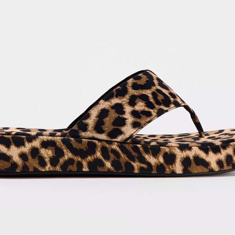 Leopard Print Women's Sandals Zara NWT